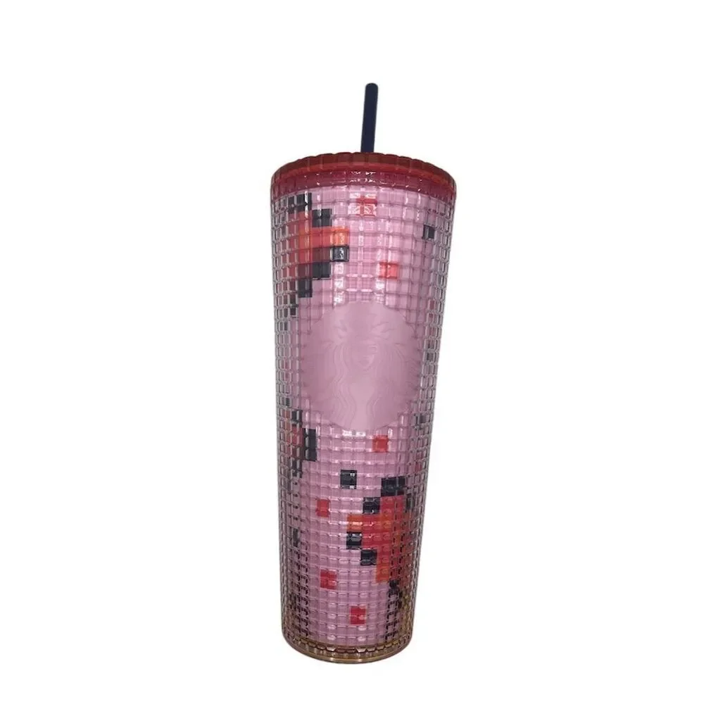 Starbucks Valentine's Day Pixel Hearts Tumbler Multicolor 2025 Edition